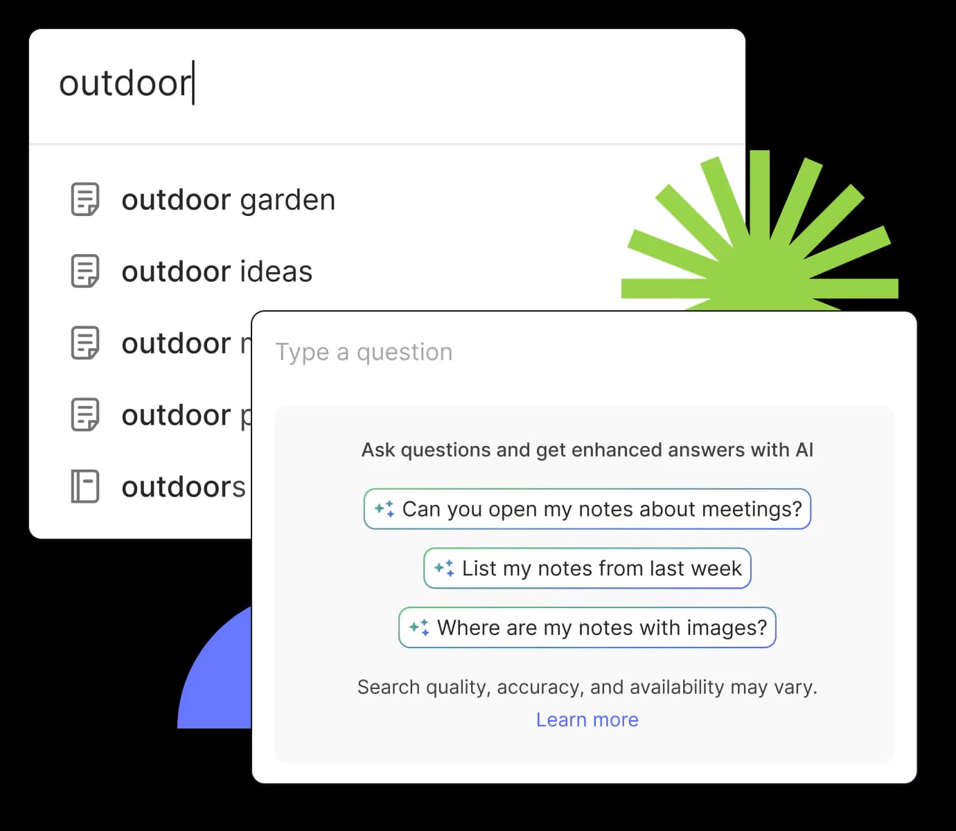 A UI rappresentation of tags-search